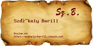 Székely Berill névjegykártya