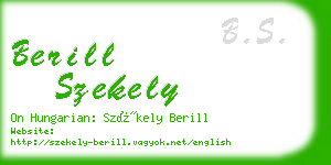 berill szekely business card